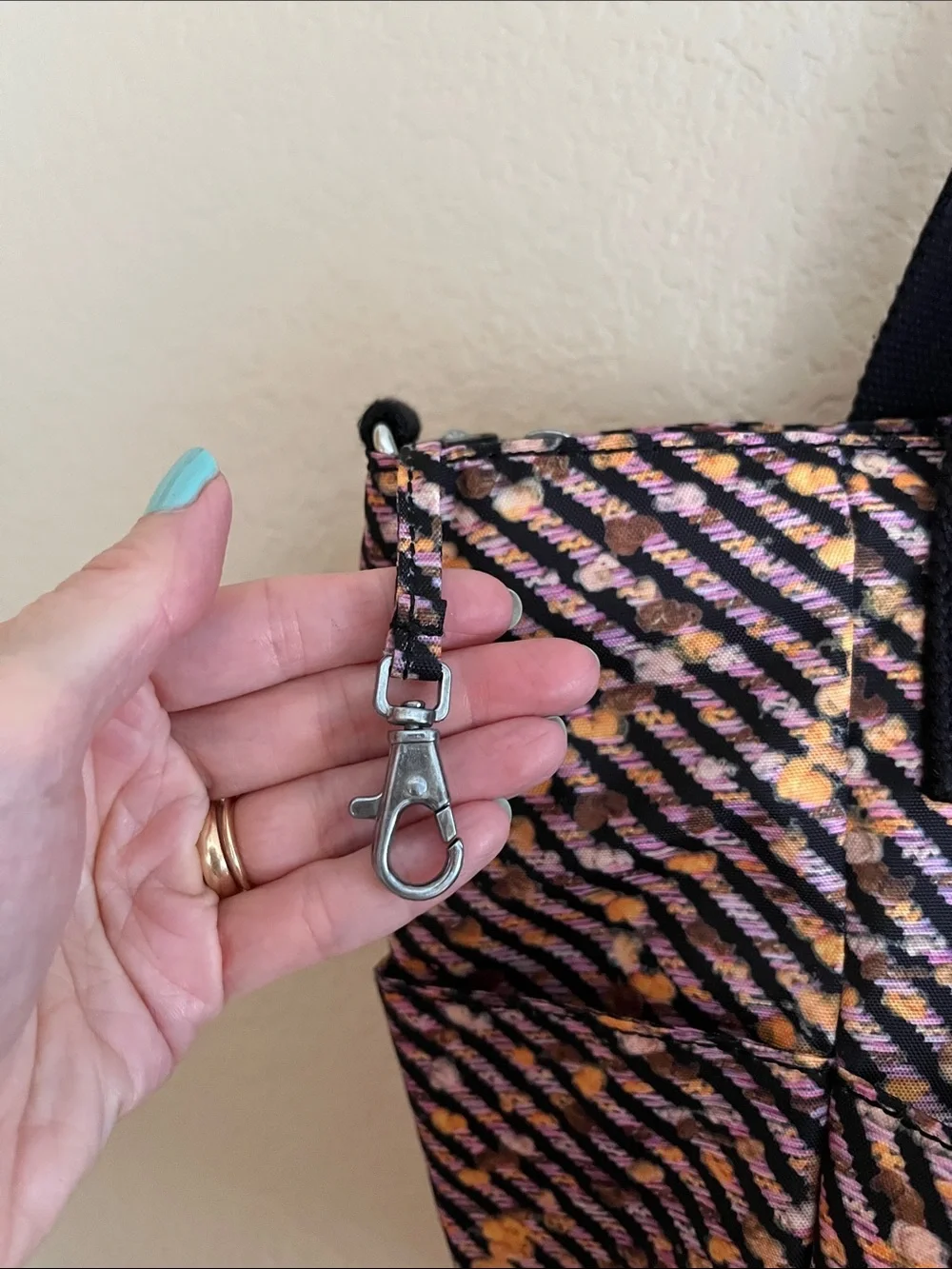 Large Kipling shopper tote with extra strap